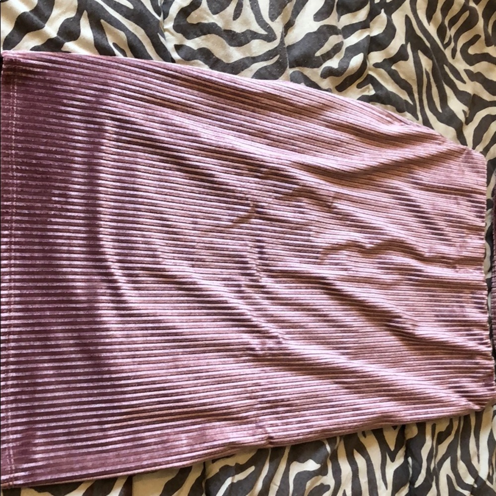 2 piece velvet skirt set